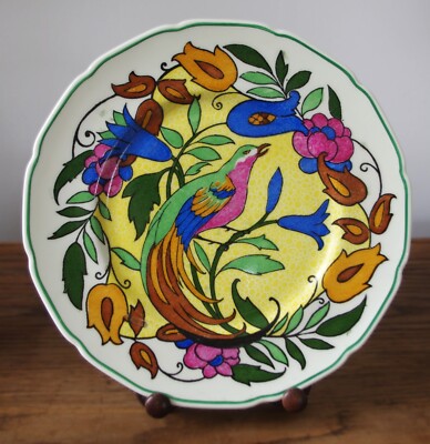 Royal Doulton 4134 Art Deco Geschirr Schrank Teller Paradiesvogel um 1920 11''