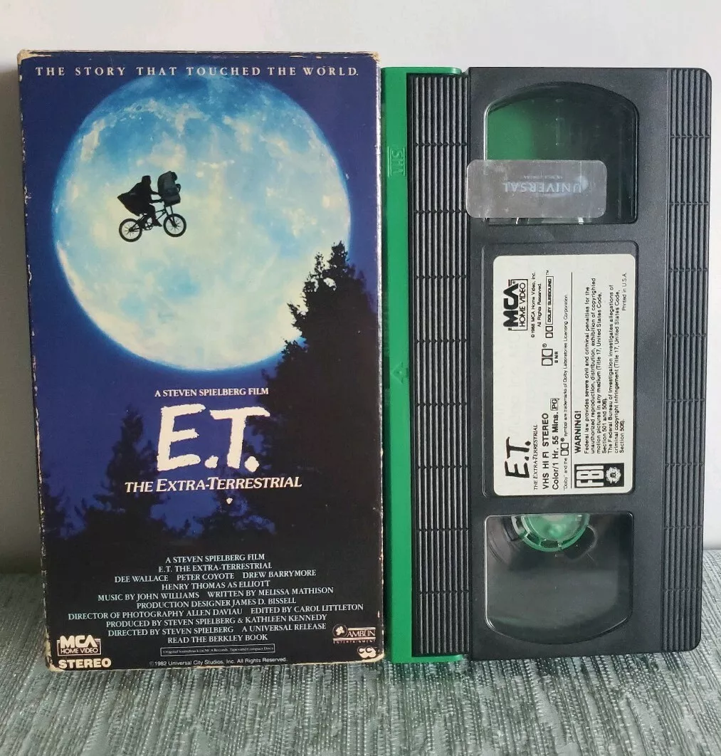 E.T. The Extra Terrestrial 1988 VHS Rare Green Black Edition | eBay