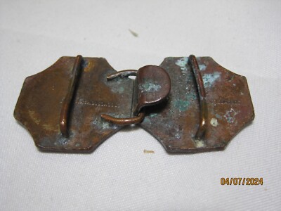 Art Deco Enamel Belt Buckle Made in Czechoslovakia Gorgeous  display picture 2