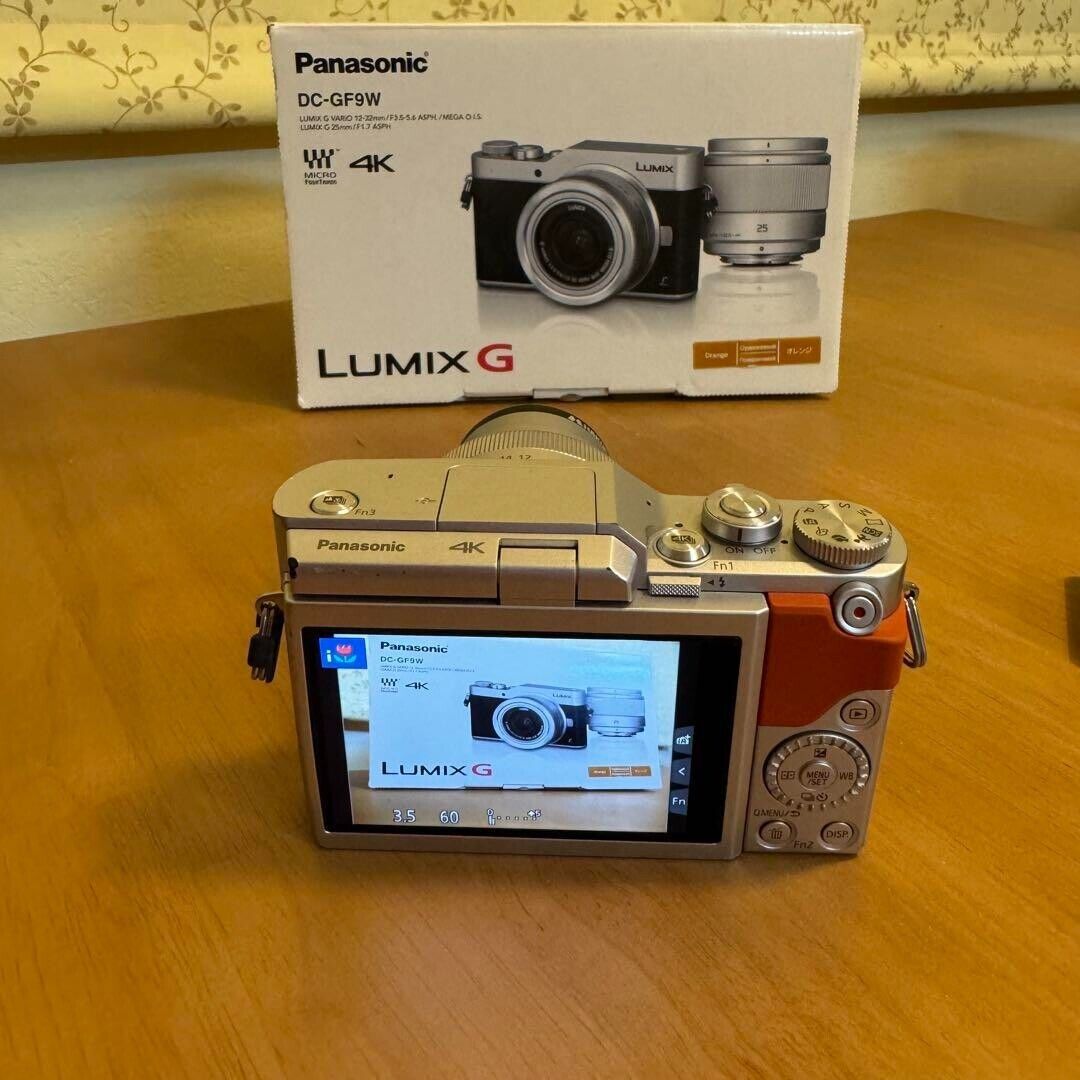 Panasonic LUMIX DC-GF9 Compact Digital Camera Orange & Lens Panasonic LUMIX DC-GF9 Compact Digital Camera Orange & Lens
