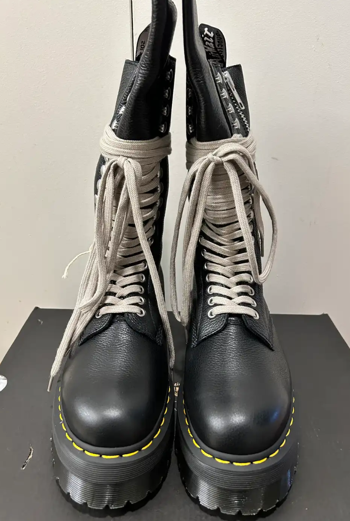 Dr. Martens 1918 Quad Leather Sole Calf Length Boot Rick Dr. Martens 1918 Quad Leather Sole Calf Length Boot Rick
