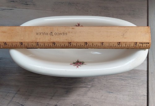 Vintage VB Athena Claw Foot Tub Pink Roses Soap Dish Holder 9”. Made In The USA - Picture 9 of 9