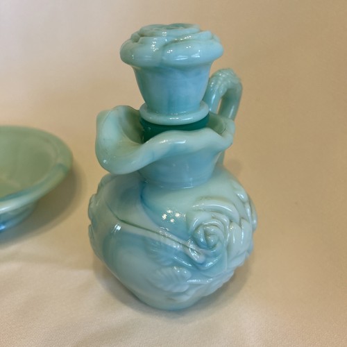 VTG 1970’s Avon Bath Pitcher And Basin Bowl Blue Turquoise Nice Color Variations - Picture 5 of 10