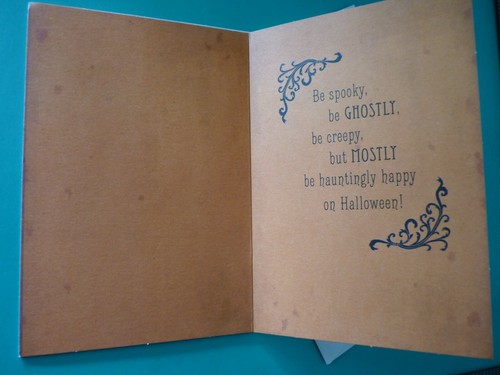 Tarjeta de felicitación de Halloween para cualquier persona - truco o trato, sello brillante - Imagen 2 de 4
