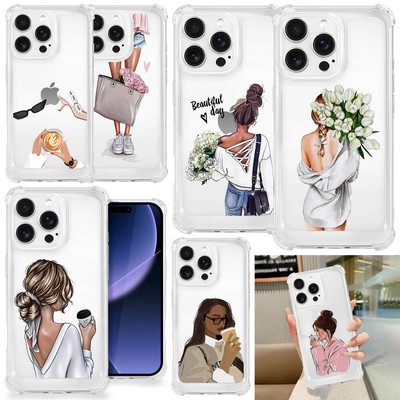 For Samsung A25 A35 A26 A36 iPhone 15 16 Phone Case Shockproof Girls Print Cover