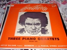 ARTUR BALSAM, PIANIST ~ THREE PIANO QUARTETS ~ OPUS 152 ~  PASCAL STRING QUARTET