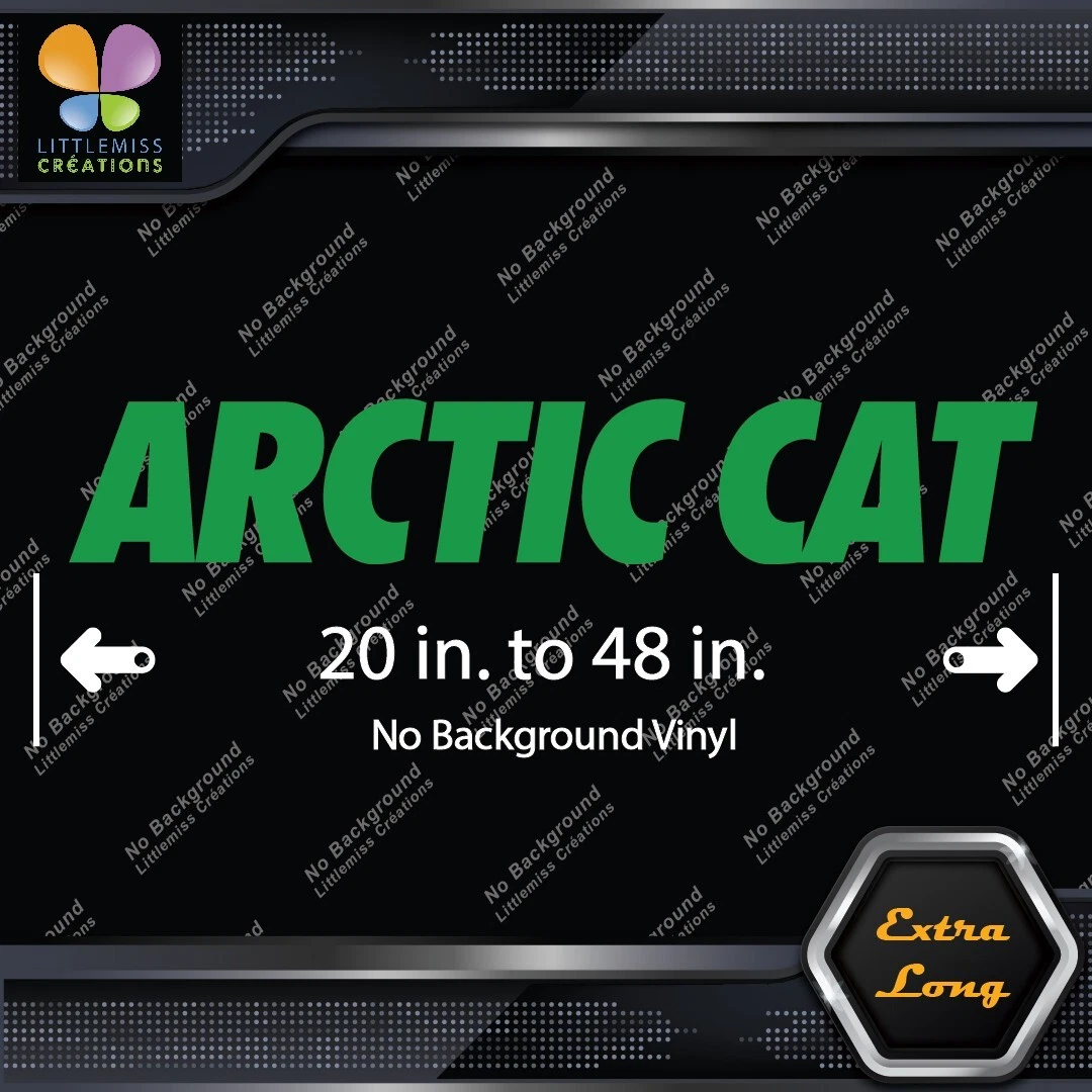 Compatible With Arctic Cat Name Snowmobile Logo EXTRA LONG Vinyl Decals Stickers