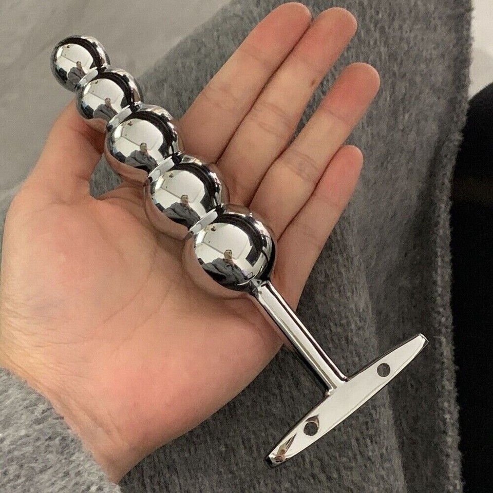 Plug Anal En Acier Inoxydable Avec Perles - Masseur G-Spot - Sextoy Pour Femmes Et Hommes