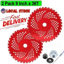 9"x 36 Teeth Carbide Tipped Blade kit for Brush Cutter Trimmer Weed Eater