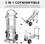 Heavy Duty Aluminum Hand Truck Convertible Stair Climber Folding Dolly