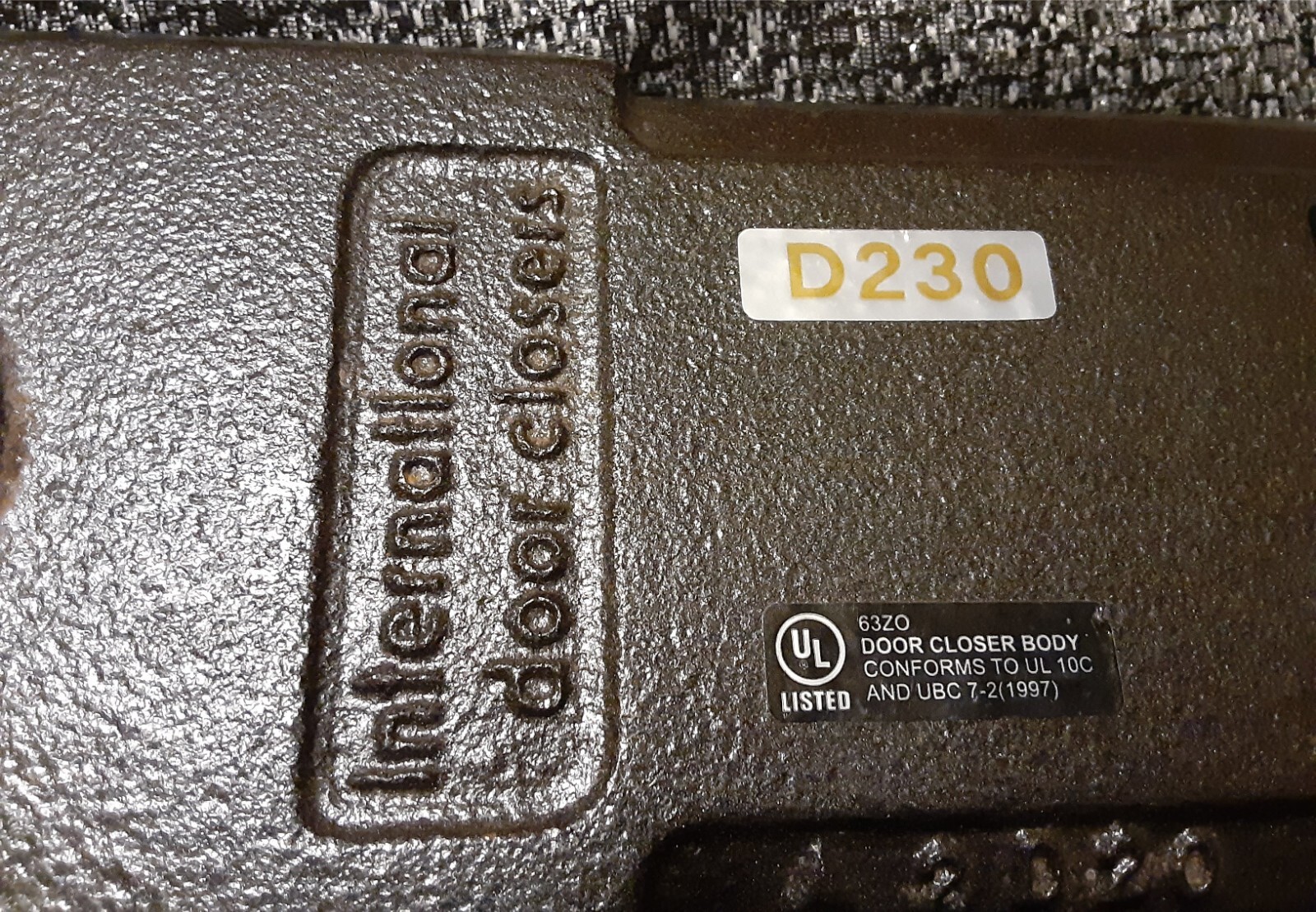 International Door Closer Overhead Concealed Door Closer D230 HO 105 Degrees