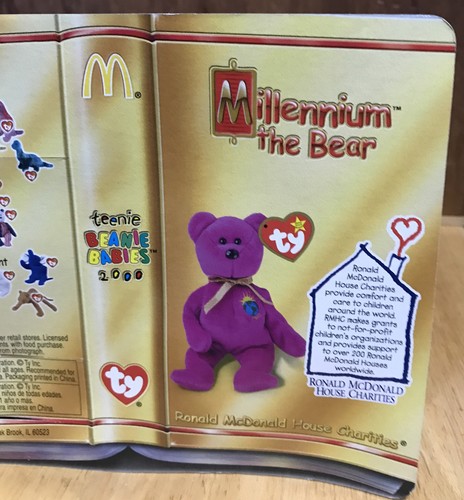 Vintage TY Teenie Mini Beanie Babies McDonalds Millennium the Bear - NEW - Picture 7 of 7