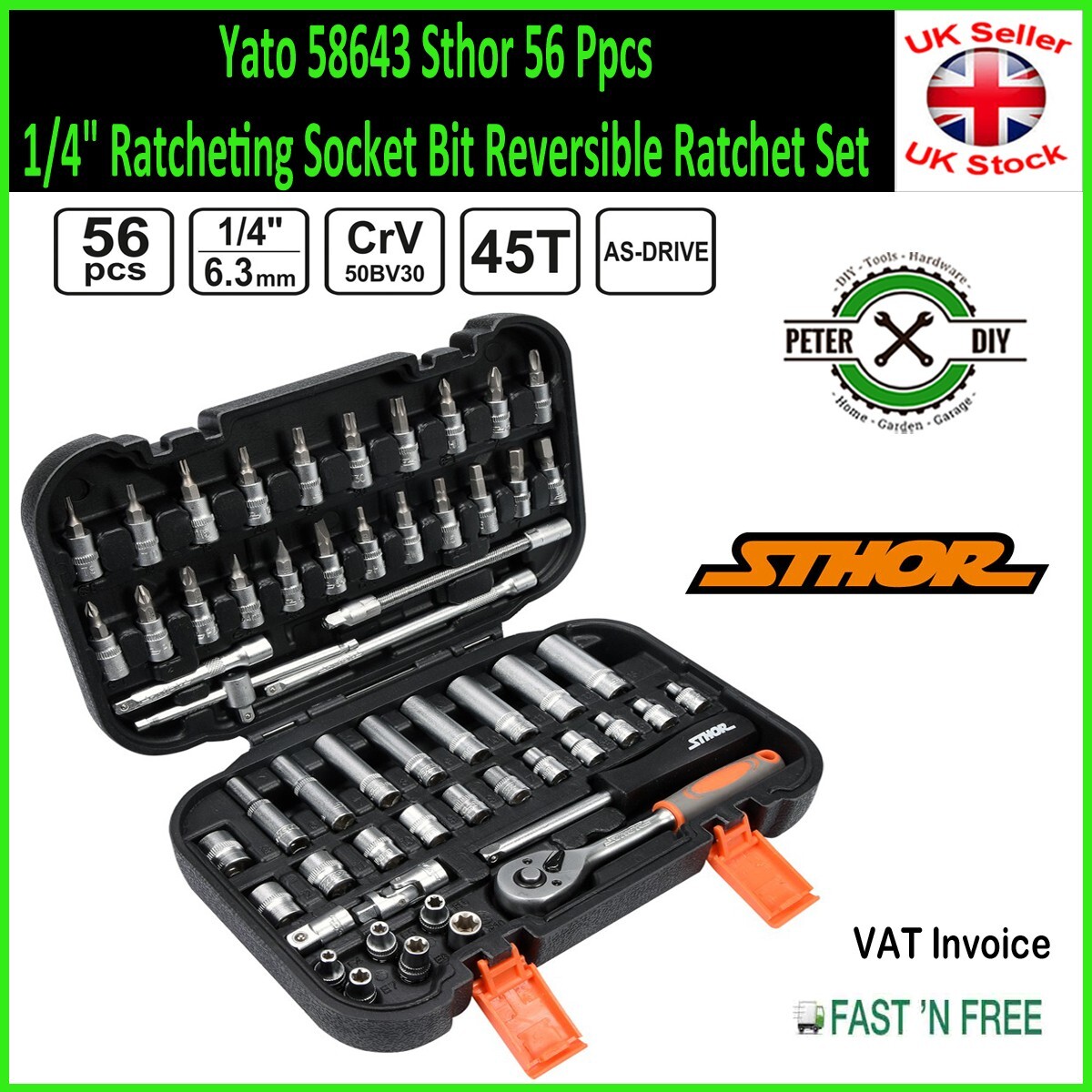 Yato 58643 Sthor 56 Ppcs 1/4