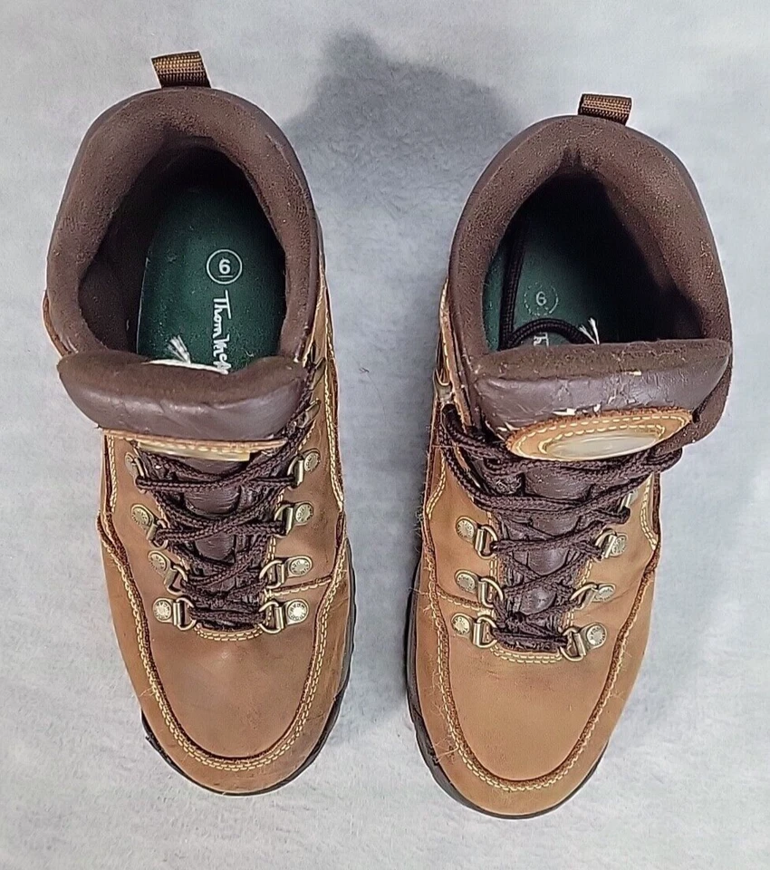Thom McAn Tan Brown Leather Work Boots Ankle Hiking Trail Shoes Mens Size 6 - Image 4 of 4