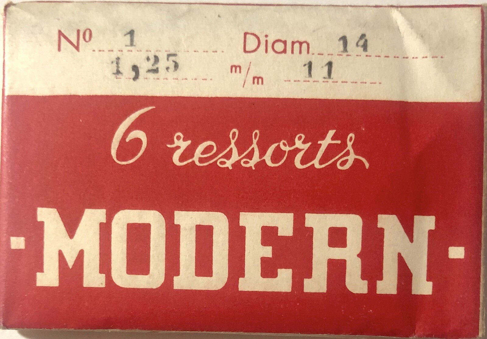 1X Mainspring 710 - 1.25x11mm & 1x14mm Watch Repair Replacement Spring  