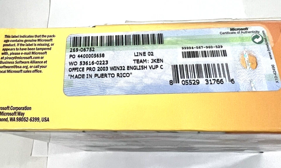 NEW IN RETAIL BOX Microsoft Office Professional Edition 2003 Upgrade - Image 4 of 4