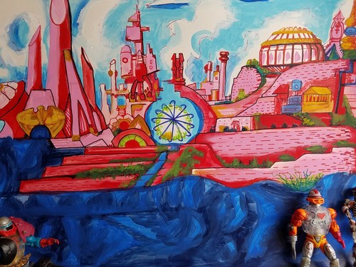 Original Kunst - ""Eternos of Eternia"" Acryl MOTU Gemälde 30x20" ungerahmt, lesen - Bild 4 von 9