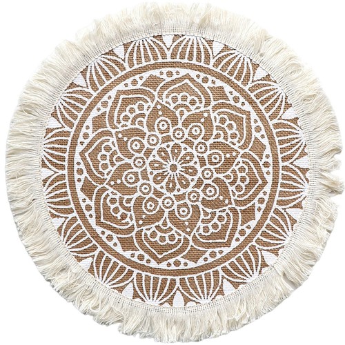 Woven Jute Table Mat - Large Natural Durable Heat Resistant Dining Placemats - 第 5/6 張圖片