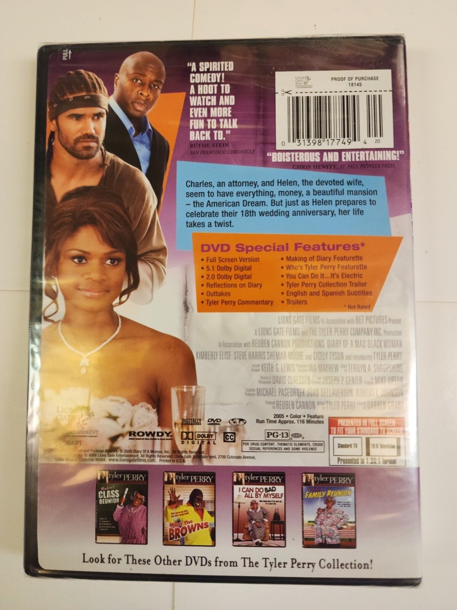 Diary of a Mad Black Woman - TYLER PERRY (DVD, 2005) BRAND NEW