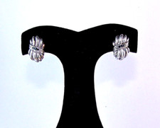 Sterling Silver Blue Sapphire Earrings Pierced Vintage