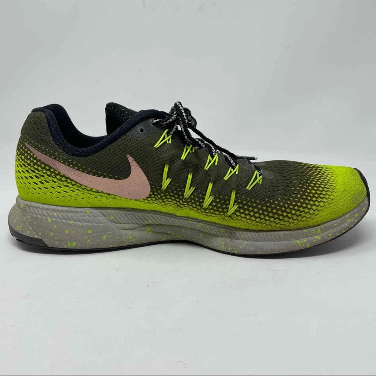 Nike Air Zoom Pegasus 33 Shield 849564 300 Green Khaki Bronze Volt Size 11
