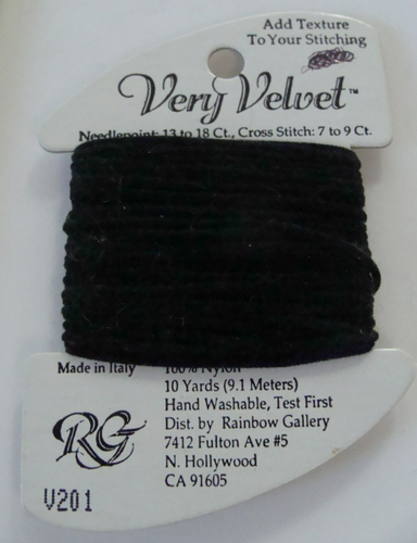 NEUF Rainbow Gallery très velours point de croix noir V201 10 yds - Photo 1 sur 4