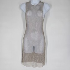 Zara Embellished Mesh Sleeveless Cover Up Dress Size S NEW
