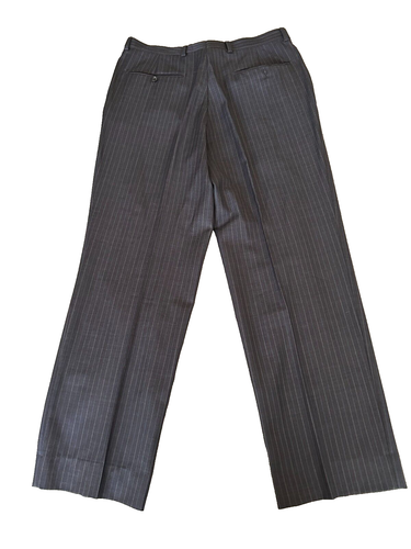 Burberry London Bond Street Pin Striped Two Pc Suit Gray Coat 38R Pants 32/29.5 - Picture 15 of 17