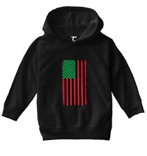 Distressed American Flag Africa Colors - Powerful Pride Toddler/Youth Hoodie