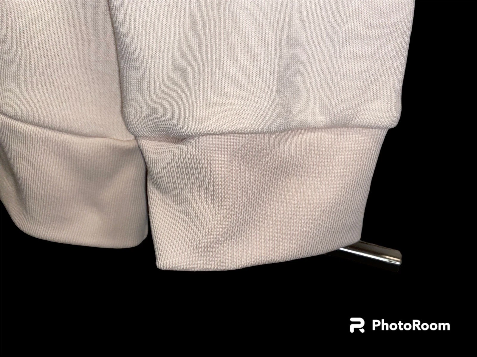 OFF WHITE Felpa Adidas Essential con cappuccio uomo piccola panna nera tre righe logo nuova con etichetta