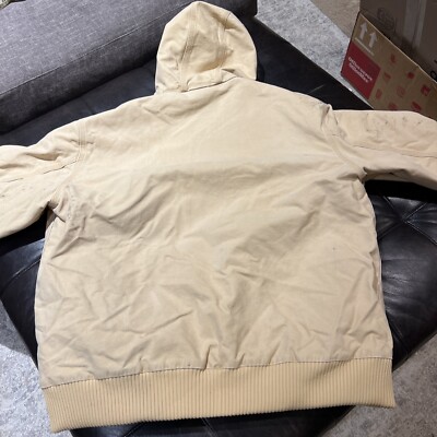Carhartt J130 SDL フード付きジャケット ベージュ Vintage Carharrt Jacket J130 FRB Canvas Full Zip Hooded Tan