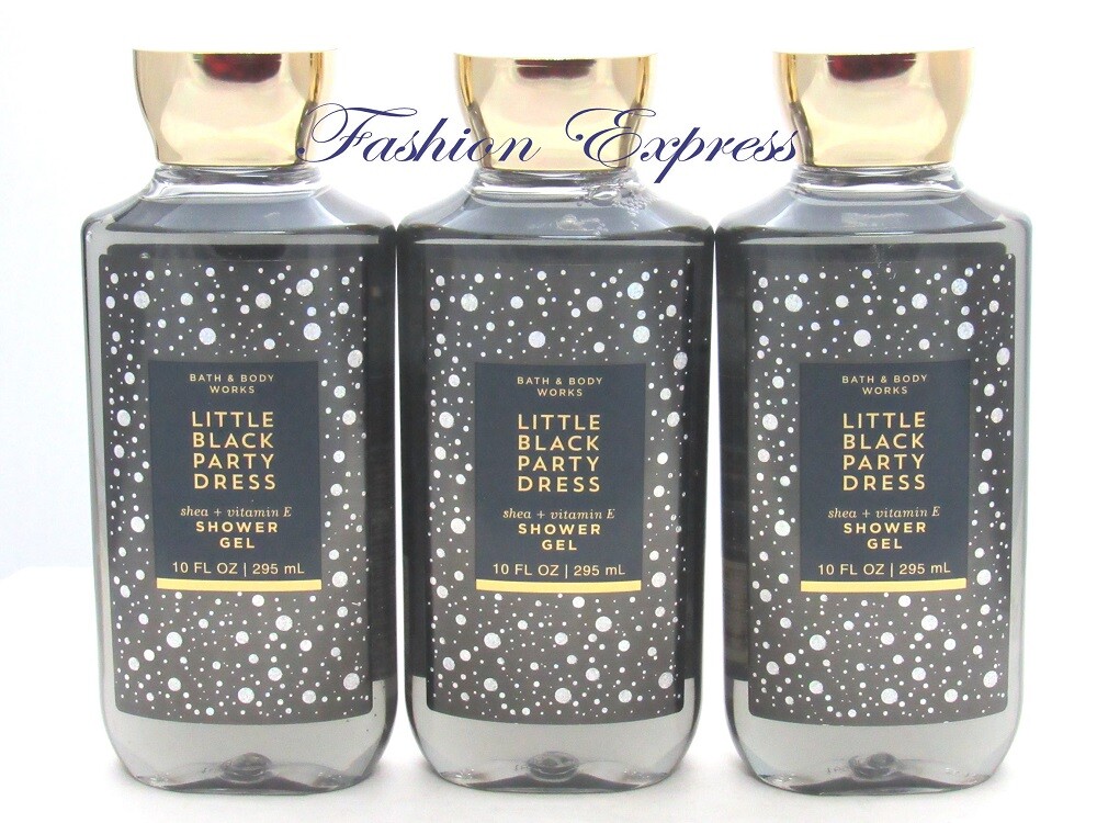 BATH & BODY WORKS LITTLE BLACK PARTY DRESS SHOWER GEL 10 OZ (LOT OF 3 PCS)