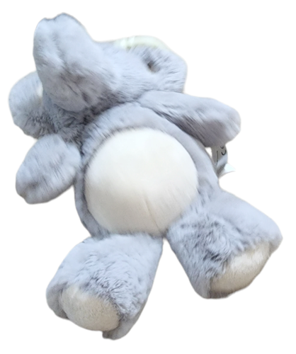 Kellytoy Lovey Security Plüsch Rassel grau cremefarben Satin Ohren - Bild 2 von 3