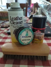  Stanley Home Leather Cleaner 10oz Eesquire Cream Kiwi Suede Protector Brush