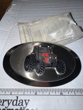 Vintage Red Ih Case Farm Tractor Rare Gold Belt Buckle