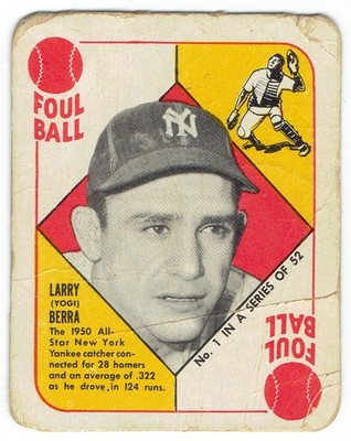 1951 Topps Red Back Larry (Yogi) Berra #1 - Key Card Complete Example