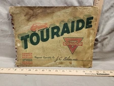 Antique 1938 Conoco Gas Station Travel Club  Book Loose Cover Complete 