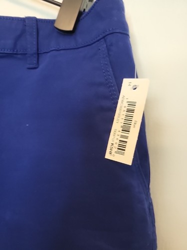 Amazon Essentials Women's 14 Blue Khaki Shorts Waist Vacation Casual Nautical - Picture 3 of 7