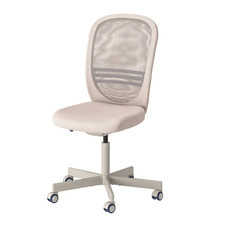 IKEA FLINTAN Office Chair Beige Ergonomic Swivel Desk Chair Adjustable Brand New