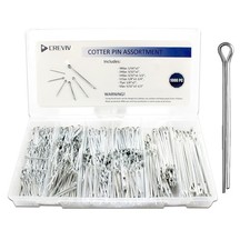 Cotter Pin Assortment Kit 6 Sizes Split Pins Case Corrosion Resistant 1000 PCS