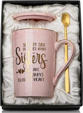 Sister Birthday Gifts - Sister Gifts for Sisters from Brother Sisters, 14Oz Pink