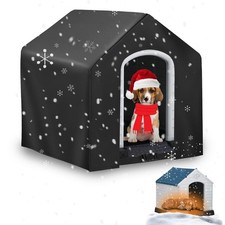 Dog House Cover, Covers for Winter Large Dog House Outdoor Weatherproof 43x4...