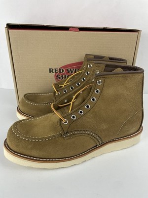 靴 REDWING 6-inch Classic Moc 8881 Red Wing Heritage 8881 Classic Moc 6-inch Olive Roughout Boots Men