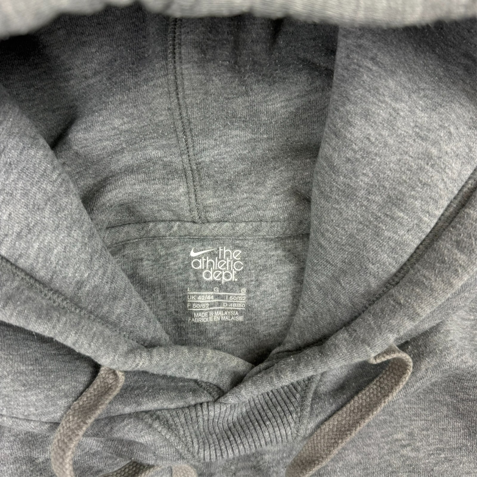 Vintage Nike Athletic Dept 2000's Y2K Grey Mini Swoosh Oversized Large Hoodie image 5