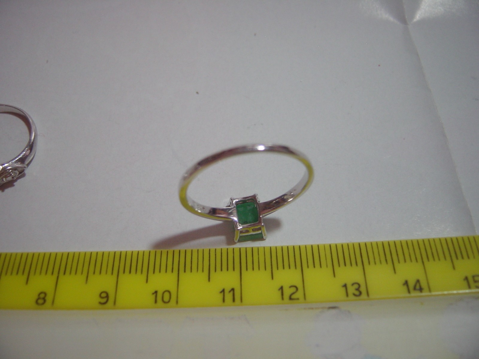 SOLID SILVER SUPERB GENUINE COLUMBIAN EMERALD RIN… - image 9