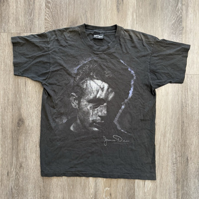 VTG MARLIN TEASE James Dean Big Face Portrait Signature 1982 Men s T Shirt Sz XL