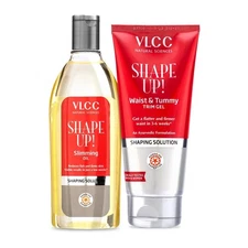 VLCC Shape Up Oil & Trim Gel Set 200ml+200g Slimming, Firming, Toning Kit