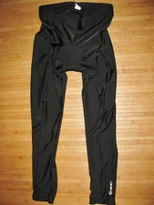 CANARI Bike Pants CYCLE Womens LARGE  Poly Spandex Tights BLACK with BLUE PAD
