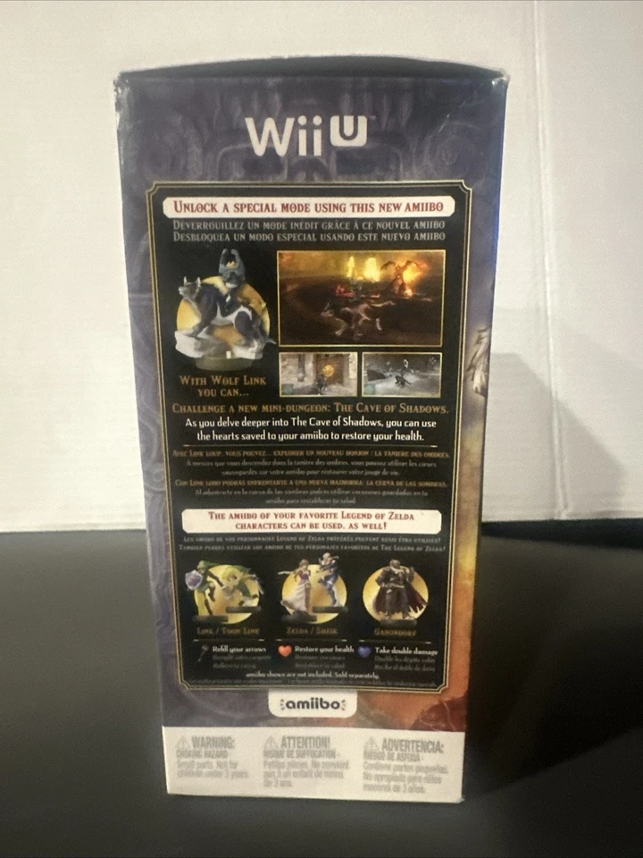 Zelda Twilight Princess 高清 Wii U 带 Wolf Link Amiibo 全新未拆封 — 第 2/4 张图片