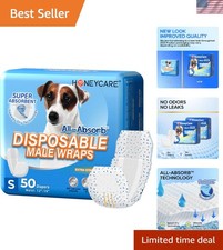 50 Pack Waist Disposable Dog Diapers Male wraps Belly Bands Pet Soft Small Size 